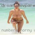 Numbers horny women